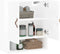 vidaXL - Wandkast - 60x31x70 - cm - bewerkt - hout - hoogglans - wit