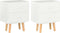 vidaXL - Nachtkastjes - 2 - st - 40x30x50 - cm - massief - grenenhout - wit