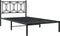 vidaXL - Bedframe - met - hoofdbord - metaal - zwart - 107x203 - cm