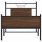 vidaXL - Bedframe - zonder - matras - bewerkt - hout - bruin - eikenkleur - 80x200 - cm