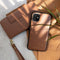 Selencia Hoesje Geschikt voor Samsung Galaxy S20 Hoesje Met Pasjeshouder - Selencia Surya 2-in-1 Uitneembare Vegan Lederen Bookcase - Bruin