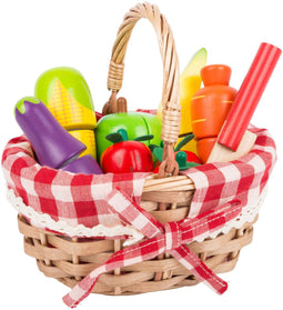 Small Foot - Houten Picknickmand met Snij Fruit - 15dlg