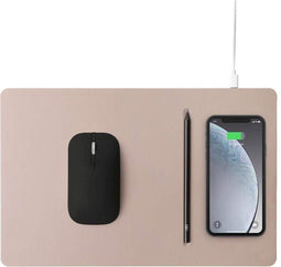 POUT HANDS3 PRO Fast Wireless Charging Mouse Pad Cream