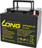 WPS40-12 Kung Long PB-loodbatterij 12 volt 40 Ah met M6-aansluiting met platte pool