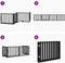 vidaXL - Hondenhek - inklapbaar - 4 - panelen - 320 - cm - populierenhout - zwart