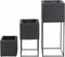 vidaXL - Plantenbakken - verhoogd - 3 - st - poly - rattan - zwart
