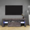 TV kast Hugo - media meubel game set up - led verlichting - grijs beton kleur