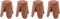 sweeek Niki - Set van 4 stapelkrukken - Boucléstof Ø30 / 44 x H46cm - Terracotta