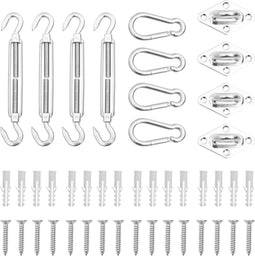 vidaXL - 12-delige - Zonneschermaccessoireset - roestvrij - staal