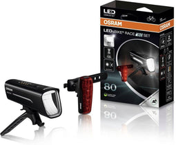 OSRAM RACE 80 SET Fietsverlichtingsset LED werkt op een accu Zwart