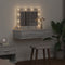 vidaXL - Wandgemonteerde - Makeuptafel - met - LED - Verlichting - - - Grijs - Sonoma