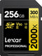 Lexar Professional 2000x - SDXC UHS-II - 256GB - Lezen 300MB/s Schrijven 260MB/s V90