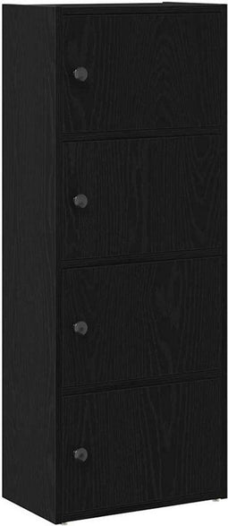 vidaXL Boekenkast - 40x24x102 cm - bewerkt hout - zwart eiken