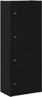 vidaXL Boekenkast - 40x24x102 cm - bewerkt hout - zwart eiken
