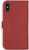 Selencia iPhone XS - Echt Lederen Bookcase - 3 Pashouders - Rood