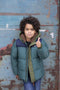 Moodstreet Jongens Jas - Puffer Jacket - Fake Fur Voering - Forest Groen/Khaki/Navy - Maat 134/140