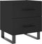 vidaXL - Nachtkastjes - 2 - st - 40x35x47,5 - cm - bewerkt - hout - zwart