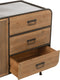 J-Line 3 Laden Rechts kast - hout & metaal - zwart & naturel - woonaccessoires