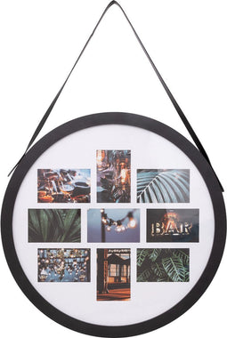 Atmosphera Collage Fotokader/Fotolijst Aya Ø59cm - 9 foto's - Zwart