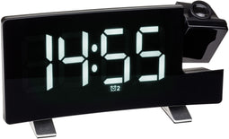 TFA-Dostmann 60.5015.02 - Wekkerradio - FM-radio met projectie en USB-oplader - Zwart
