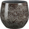 Mica Decorations Plantenpot/bloempot terracotta - antraciet - D24 x H22 cm - binnen