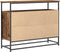 vidaXL - Dressoir - Oud - Hout - 100x35x80 - cm - Samengesteld - Hout - en - Staal