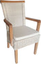 SVJ Eetkamerstoelen Rechthoekig - 47x54x97 cm - Wit/Bruin - Set van 2