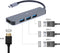 Gembird A-CM-COMBO2-01 - USB-C naar HDMI 4K 30Hz en 3x USB-A adapter - Grijs