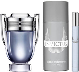 Paco Rabanne Invictus Geschenkset 100ml EDT + 150ml Deodorant Spray + EDT 10ml
