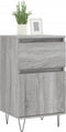 vidaXL - Dressoir - 40x35x70 - cm - bewerkt - hout - grijs - sonoma