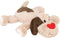 Beeztees XL-Knuffel Ties - Hondenknuffel - Pluche - Wit - 48x46x11 cm