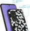 iMoshion Hoesje Geschikt voor Samsung Galaxy A51 Hoesje Siliconen - iMoshion Design hoesje - Wit / Zwart / White Flowers