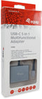 Equip 133483 - USB-C 5 in 1 Multifunctionele Adapter - HDMI 4K VGA 1080P PD 100W (15CM)