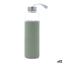 Quid Quidate - Waterfles - 600 ml - Grijs Glas (12 Stuks)