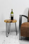 Bijzettafel Live Edge - medium - acacia/ijzer