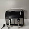 Inventum GF800HLD - Dubbele airfryer - 2 x 4 liter - 8 programma's - Dual cook functie - 80 tot 200 graden - PFAS vrij - 1700 watt - Zwart/RVS