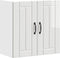 vidaXL - Keukenwandkast - Lucca - bewerkt - hout - hoogglans - wit