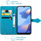 iMoshion Hoesje Geschikt voor Oppo A16 / A16s / A54s Hoesje Met Pasjeshouder - iMoshion Mandala Bookcase - Turquoise