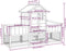 vidaXL - Konijnenhok - 170x63x113 - cm - massief - grenenhout - rood