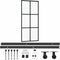vidaXL - Schuifdeur - met - beslag - 90x205 - cm - aluminium - en - ESG-glas