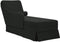 vidaXL - Chaise - longue - met - bolster - en - rechterarmleuning - fluweel - zwart