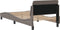 vidaXL - Bedframe - met - hoofdeinde - zonder - matras - 80x200 - cm - stof - taupe