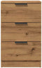 vidaXL - Nachtkastjes - 2 - st - 40x36x65cm - bewerkt - hout - artisanaal - eikenkleur