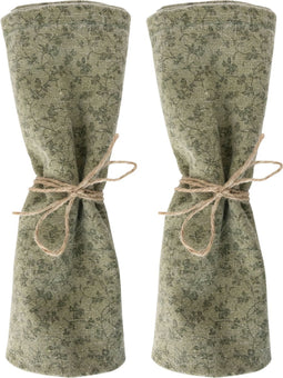 Laura Ashley Kitchen Linen Collectables Servetten katoen en linnen - set van 2 Wild Clematis Sage