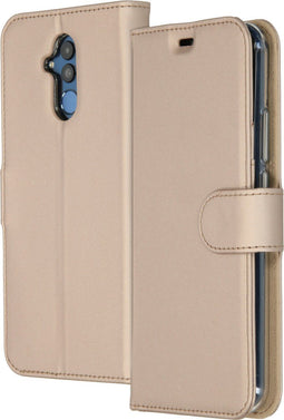 Accezz Hoesje Geschikt voor Huawei Mate 20 Lite Hoesje Met Pasjeshouder - Accezz Wallet Softcase Bookcase - goud