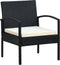 vidaXL - Tuinstoel - met - kussen - poly - rattan - zwart