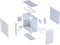 ASUS Prime AP303 - PC Behuizing - Tempered Glass - Wit