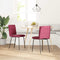 vidaXL - Eetkamerstoelen - 2 - st - fluweel - wijnrood