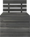 vidaXL - Tuinmiddenbank - pallet - massief - grenenhout - donkergrijs