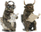 ESPRIT - Decoratieve figuren - Gouden Zilverkleurig 14,5 X 11 X 20,5 CM (2 stuks)